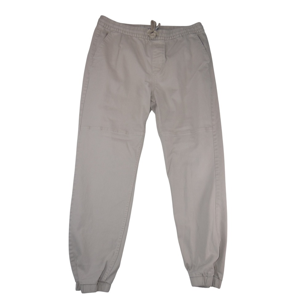 Tommy Jeans Womens Tan Khaki Elastic Waist Jogger Pants Size L 4458